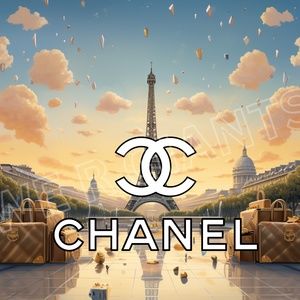 CHANEL ART  Eiffel Tower Print 11 X1 4 By the Artist Denardai